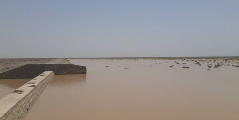 آبگیری تعدادی از بندهای آبخیزداری قلعه‌گنج بر اثر بارندگی